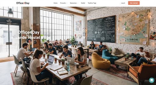 Hostel common workspace