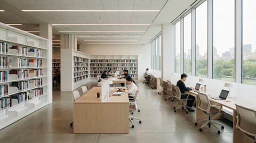 Library reading room