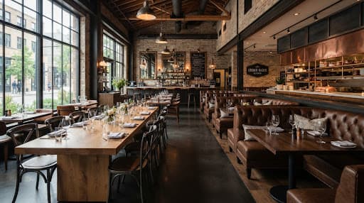 Restaurant dining room suitable for daytime laptop work